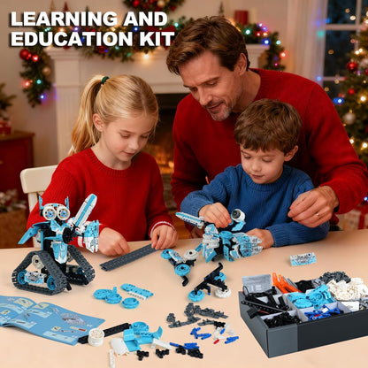 Robot Building Kit, Educational STEM Toys & Birthday Gifts for 6 7 8 9 10 11 12+ Year Old Boys Kids, 3 in 1 DIY Science RC Robotics Sets with APP and Remote Control Projects