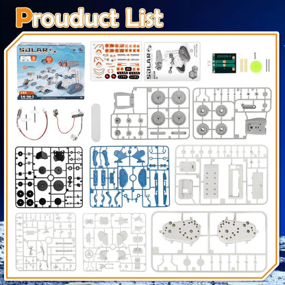 14-in-1 Solar Power Robot, STEM Robot Building Kits for Kids 8-12 Years, DIY Solar & Battery Powered Robotic Set for Kid Birthday Gifts with 191Pcs