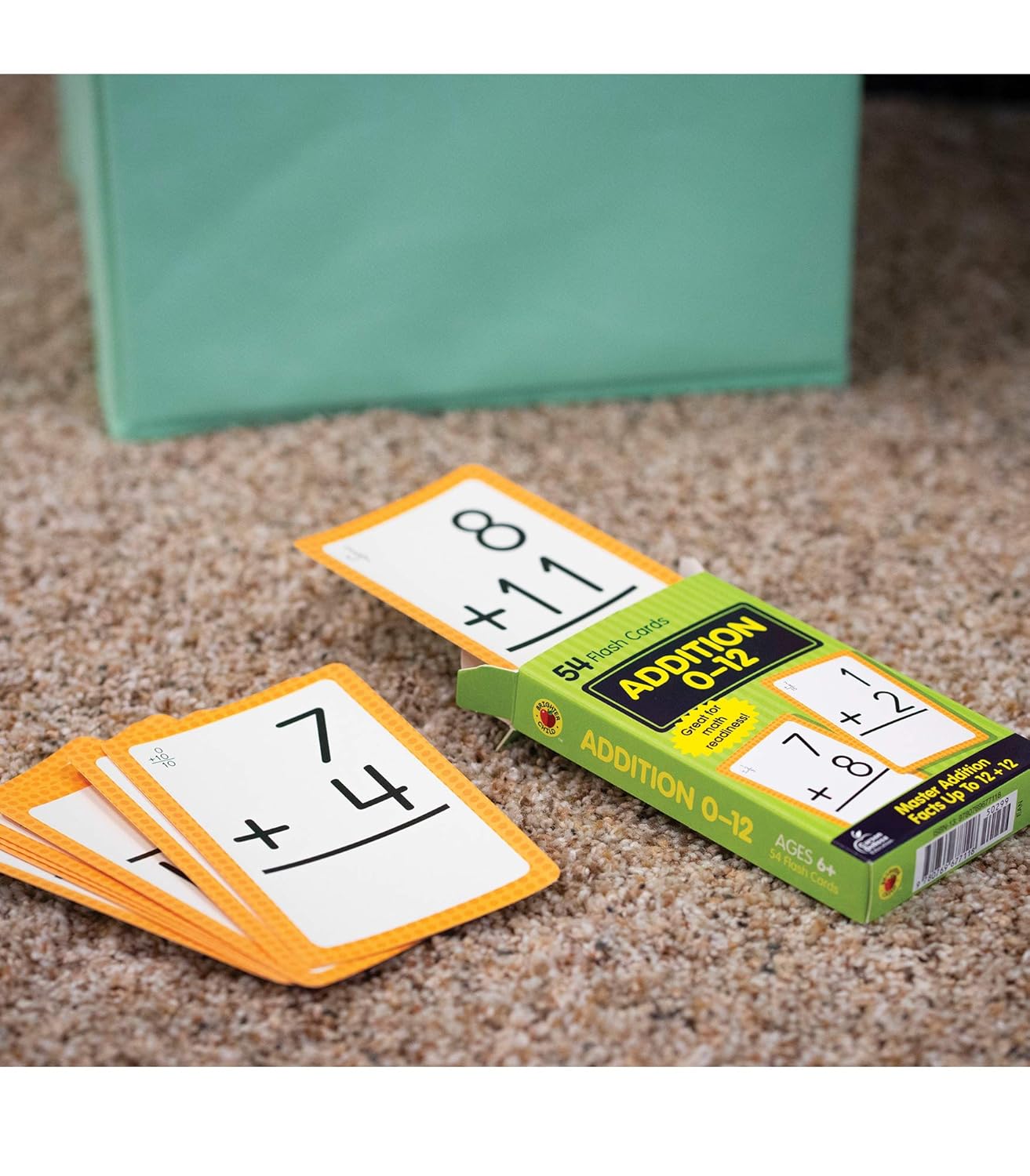 Carson Dellosa 54 Addition Flash Cards, All Facts for Adding Through 12, Flashcards for Ages 6 and Up, Kindergarten Learning Activities and Math Games for Kids 5-7