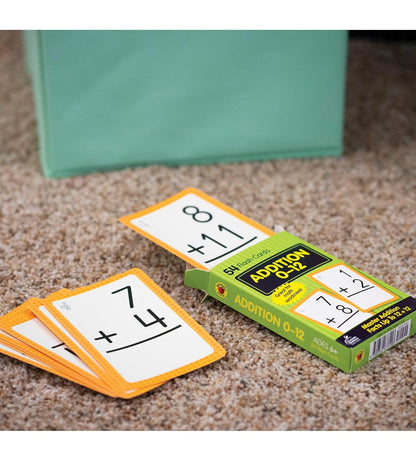 Carson Dellosa 54 Addition Flash Cards, All Facts for Adding Through 12, Flashcards for Ages 6 and Up, Kindergarten Learning Activities and Math Games for Kids 5-7