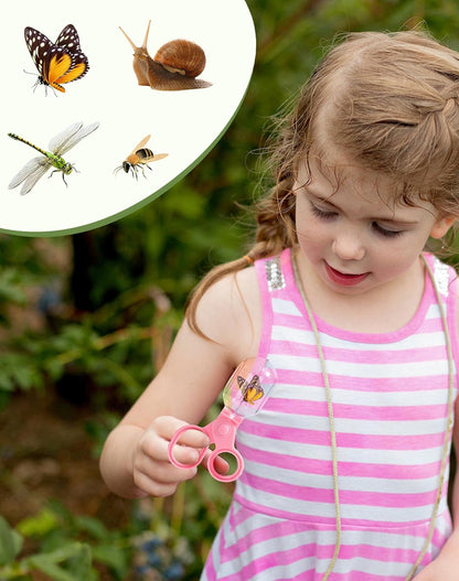 ROBUD Bug Catcher for Kids, Bug Catcher Kit with Bag Kit, Outdoor Exploration Set for Camping, Montessroi Toy for Kids Coming Closer to Nature，WRP07