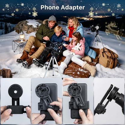 FREE SOLDIER Telescope for Kids 70mm Aperture Astronomical Refractor Telescopes for Beginners (15X-150X) 300mm Telescope for Adults High Powered with A Phone Adapter & A Wireless Remote (White)