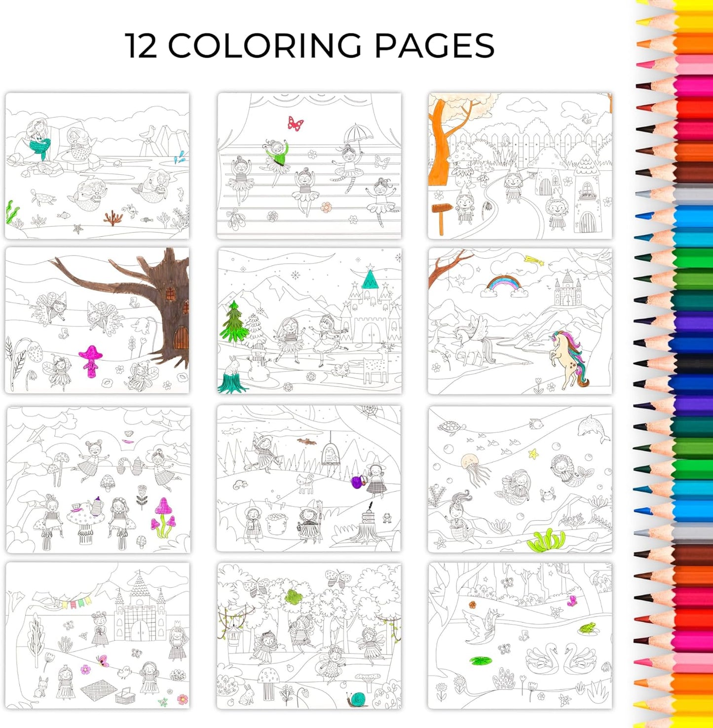Fun Sticker Book for Toddlers 2-4 Years - Perfect Kids Activity Book with 500+ Beautiful Stickers & 12 Themes for Entertaining Boys & Girls 4-8 While Traveling - Incl. Coloring Pages