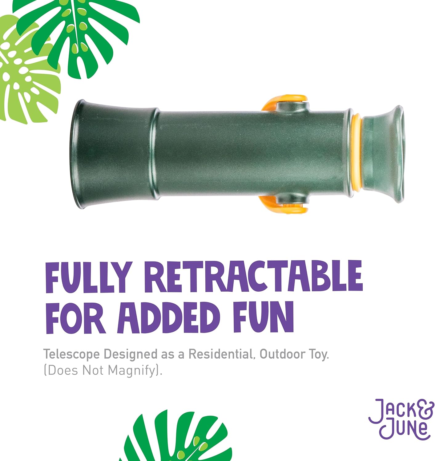 Jack and June Signature Green and Yellow Telescope Playset Attachment Featuring 360 Degree Spin