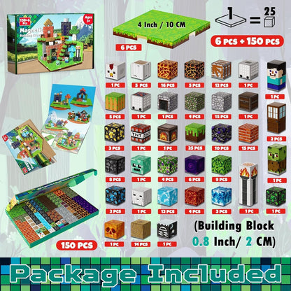 GraceDuck 300 PCS Magnetic Blocks - Magnetic Building Blocks, Stacking Magnets for Kids, Sensory Toy for STEM Montessori Sensory Toys for Kids 3+ Boys and Girls Christmas Birthday Gifts