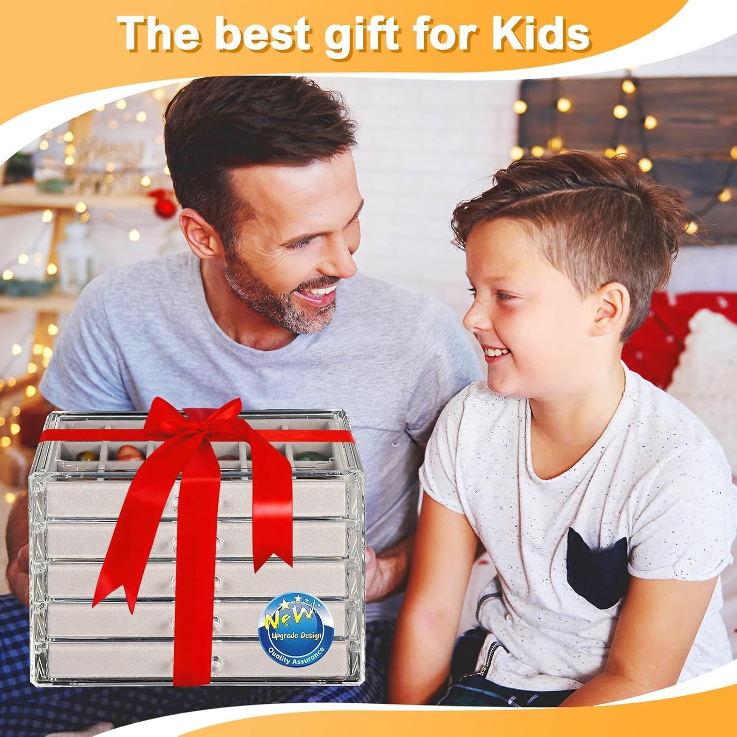 Rock Collection Box for Kids - Display Case for Collectibles - Storage and Display Shelf - Generation 2