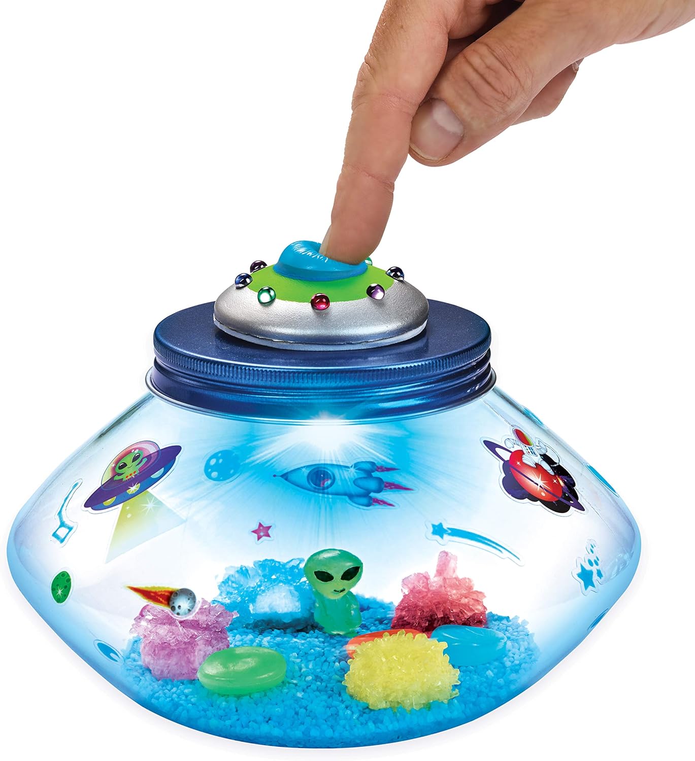 Creativity for Kids Crystal Space Terrarium Kit - Crystal Growing Kit for Kids - DIY STEM Science Kit for Boys and Girls (Ages 6+)