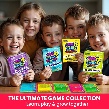 QUOKKA Board Games for Kids 8-12 – Family Games for Kids and Adults – What Would You Choose – 500+ Questions – Original Edition – Fun Card Game for Family Night