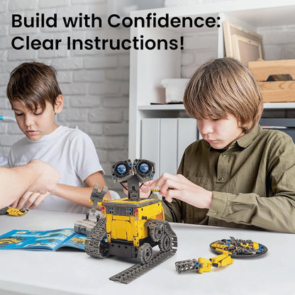 Mibido Robot Building Kit with Remote Control STEM Gifts for Kids Boys Ages 8-14, Technic Coding Robotic Toys for Teen‘s Birthday, Build 5in1 Models with 488 Pieces