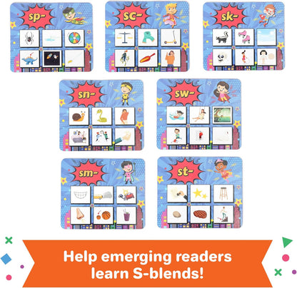 Super Blends Phonics Reading Game (22 Blends) - Phonics Games for Kids Ages 6-8, Reading Games for Emerging Readers, Best Resources for Parents and Teachers
