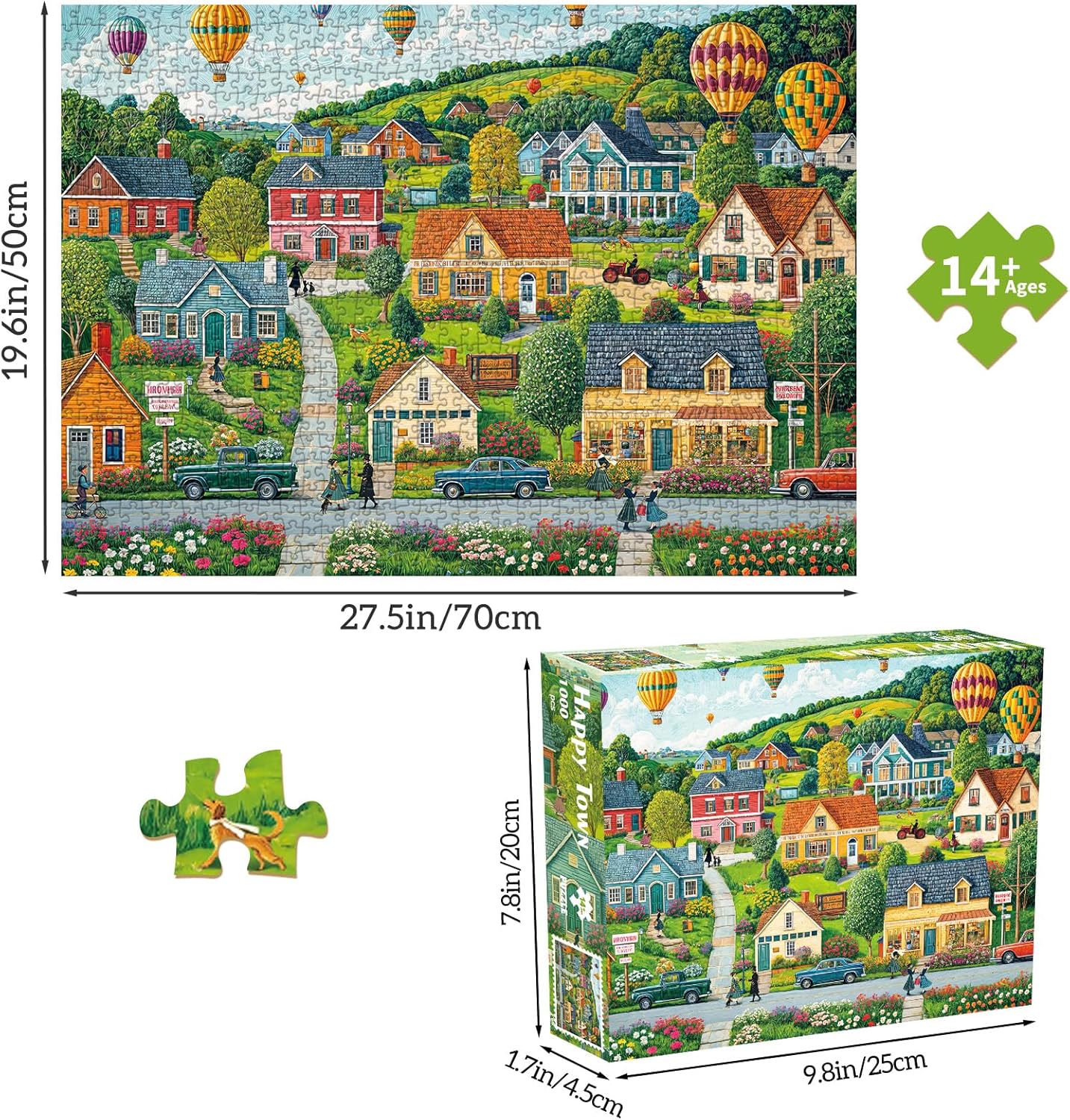 Puzzles for Adults 1000 Pieces,Seaview Campground Jigsaw Puzzle with 1:1 HD Poster, Perfect Interlocking No Dust, Stress Relief Ideal Gift for Family Games