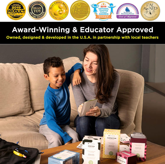 Think Tank Scholar 162 Division Flash Cards Set (Award Winning) All Facts 0-12 for Kids in 2ND, 3RD, 4TH, 5TH, 6TH Grade Class or Homeschool - Learn Math Manipulatives, Games & Charts