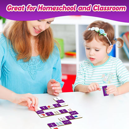 Kasfalci Multiplication Dominoes Set,Math Manipulatives Games for Kids,Counting Toy,Learning Games,Preschool Learning Activities,Homeschool Supplies,Kindergarten Classroom Must Haves,1st 2nd 3rd Grade