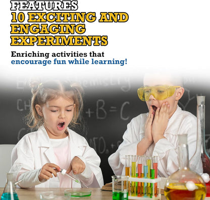 Dr. STEM Toys - Kids First Chemistry Set Science Kit | 29 Lab Elements Includes 10 Easy Experiments | Safe and Non-Toxic Ideas for Kids | Stem Experiments, Learning & Educational Toys