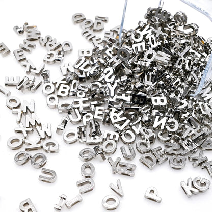 300+ Pieces 9x12mm Big Large Alphabet Letter Beads Charms A-Z Mixed Plastic Shape Loose Bead for Jewelry Making Bracelets Necklaces Key Chains (Classic Solid Colors)