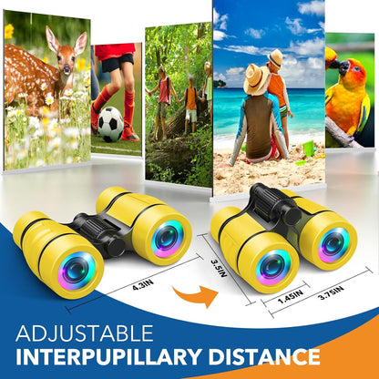 Toys for 3-7 Year Old Boys: LET'S GO! Binoculars for Kids with Bird Watching Manual Easter Birthday Gifts for 4 5 6 7 8 Year Old Boy Girls Outdoor Toy for Kid Ages 5-7 Toddler Camping Telescope