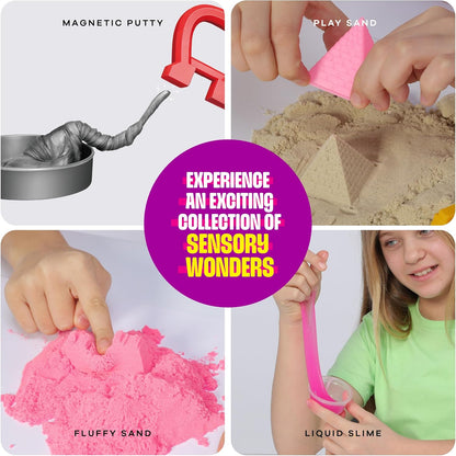 Dan&Darci Slime, Putty & Sand Sensory Science Kit - Slimes for Kids Age 8-10 8-12 - Play Sands Kits for Boys & Girls - 8 9 10 Year Old Boy Gifts - Christmas Birthday Gift - STEM Toys