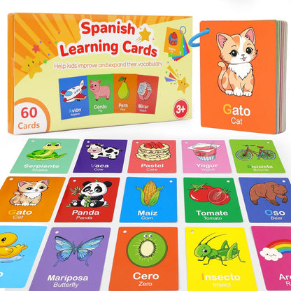 Toddler Learning Flash Cards, 60 PCS Double Sides Flashcards for Alphabets, Numbers, Colors, Shapes, Sight Words, Baby Cognitive Flashcards for Kids, Preschool Kindergarten Learning Activities