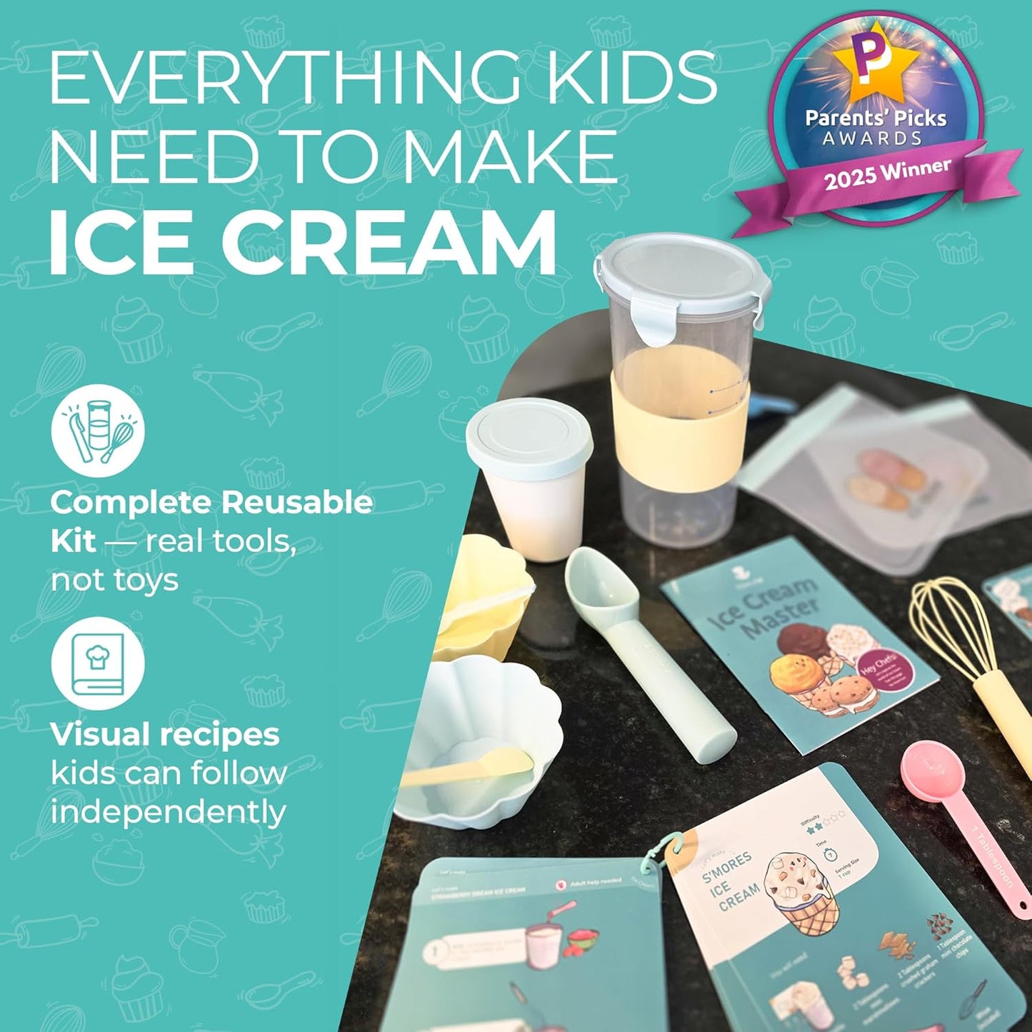 Tovla Jr. My First Food Science Kit – Edible Slime + Fun Experiments – STEM Montessori-Inspired Activity Set for Ages 5-8