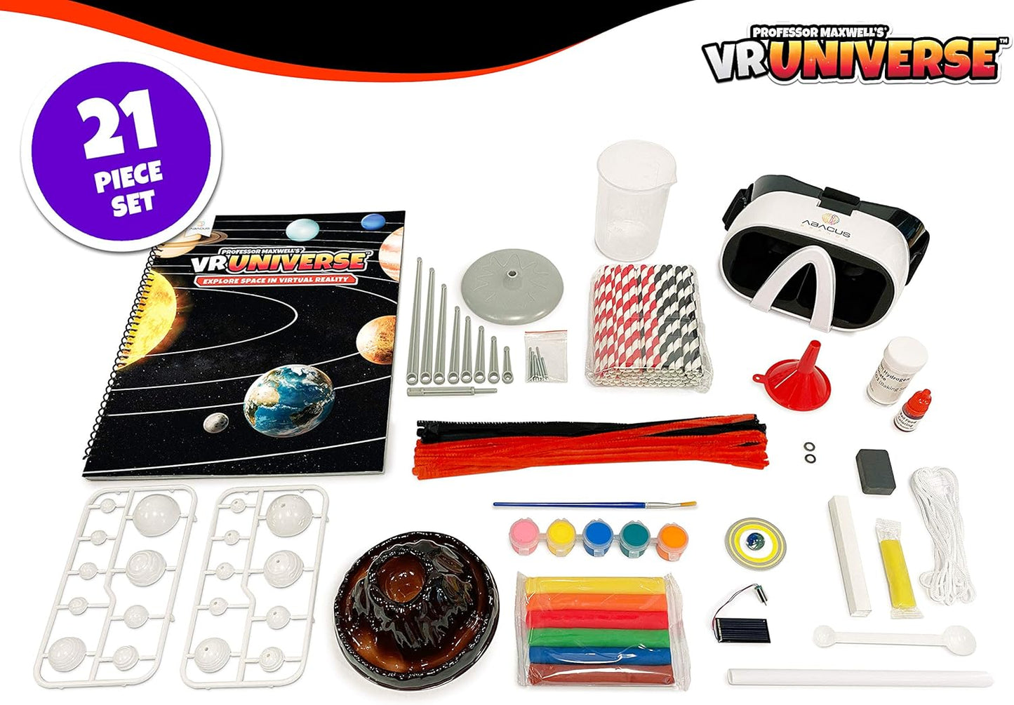 Professor Maxwell's VR Universe - Virtual Reality Kids Space Science Book and Interactive STEM Learning Activity Set (Full Version - Includes Goggles) - for Ages 8 and Up
