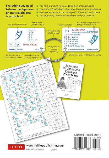 Japanese Hiragana and Katakana Flash Cards Kit: Learn the Two Japanese Alphabets Quickly & Easily with this Japanese Flash Cards Kit (Online Audio Included)