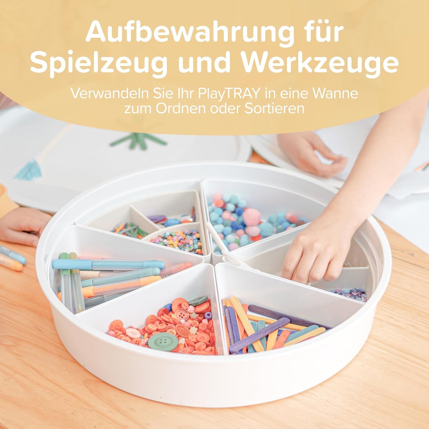 Inspire My Play - 3 x Silicone Sorting and Organising Compartments - Compatible with Sensory PlayTray - Sensory Bin Accessories - Early Development & Activity Toys for Disabled Children - Stone