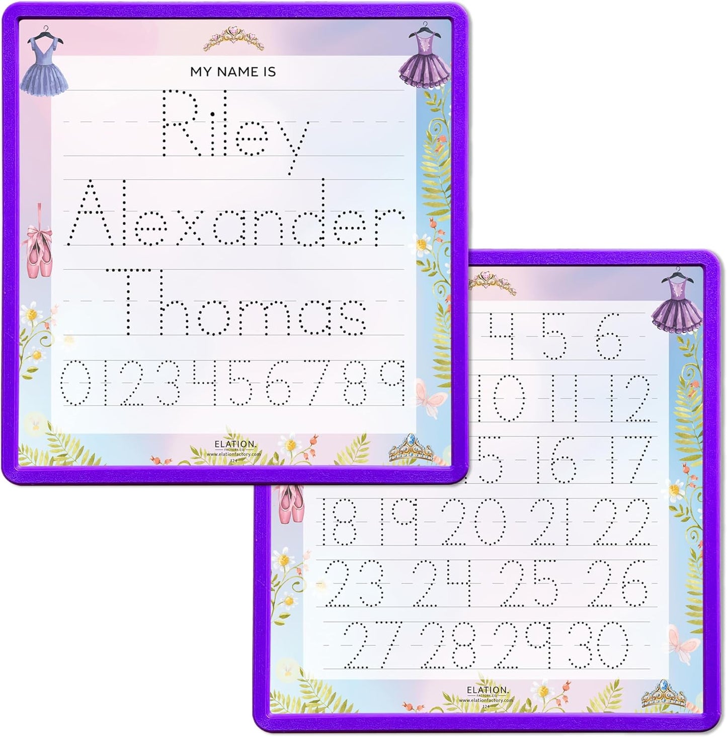 Kid's Name Tracing Board | Dry Erase Letter Tracing | Reusable Writing Practice Board | Personalized | Ballet Theme