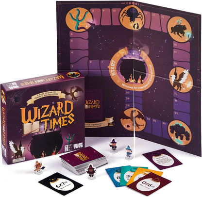 Wizard Times Multiplication Game - Math Games for Kids 8-12 - Fun Multiplication Board Game for Learning Times Tables 0-12 - Math Facts Games for 3rd 4th 5th Grade