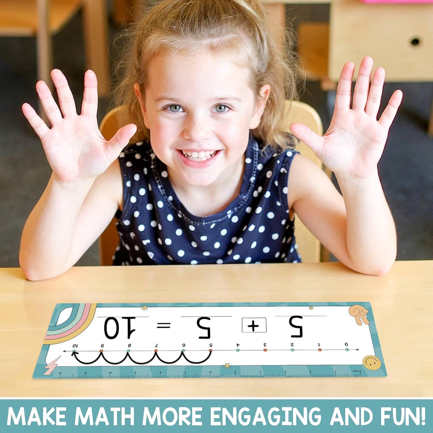 26 Pack Boho Number Line Dry Erase Boards Cards, 14"x4", Double-Sided, 0-10 on One Side & 0-20 on Other Side, Math Manipulatives for Student, Education Classroom Must Haves