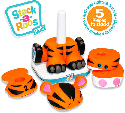 Stack-a-Roos Baby Giraffe by Salus Brands - Animal Stacking Toy, Educational Early Learning Toy for Infants Babies Toddlers, Age 12+ Months - Great Baby Gifts, STEM