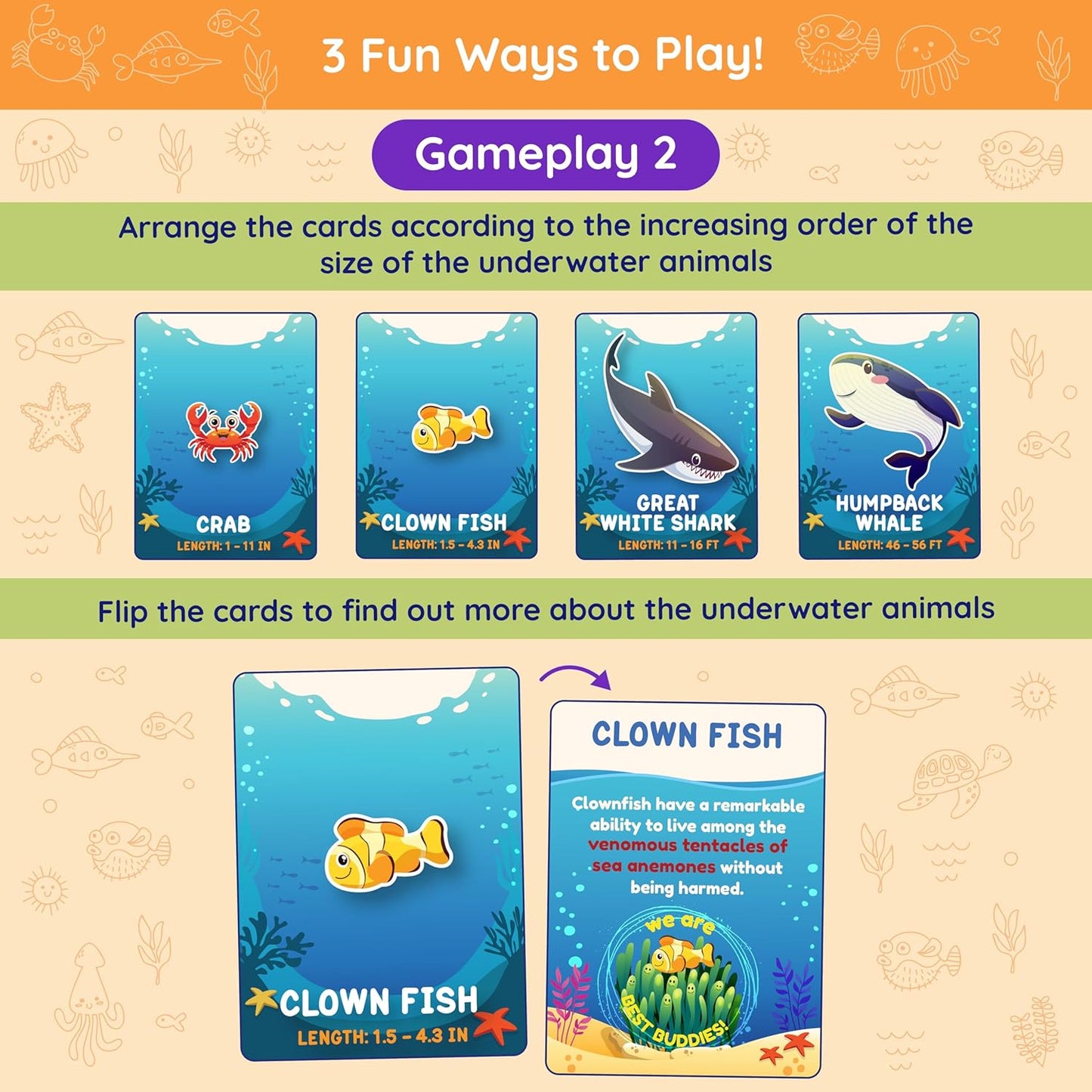 Jumbo 70 Piece Round Floor Puzzles for Kids Ages 3-5, 6-8, Large Jigsaw Puzzle with Educational Flash Cards and 3D Figures | Educational Gift (Animal Safari)