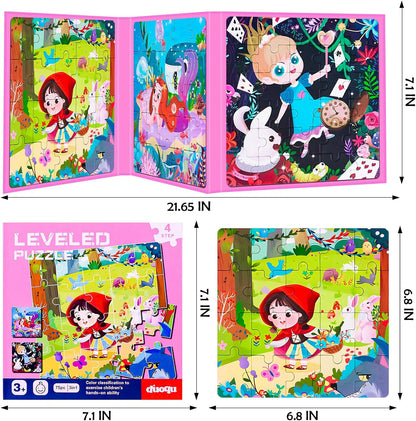 Magnetic Puzzles for Toddlers 1-3, Cartoon Mermaid Magnet 3 in 1 Jigsaw Puzzle, Kids Travel Puzzles Toys, Preschool Learning Toy for Kids 1-8 Year (Mermaid)