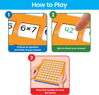 hand2mind Multiplication Practice Board, Math Facts Games, Elementary Math Manipulatives, Educational Toys, Kids Learning Toys, Number Centers for Classroom, Multiplication Table Learning Activities