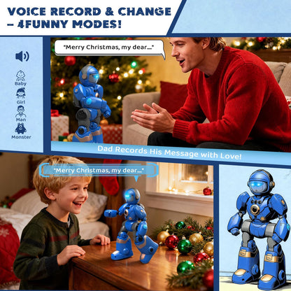 Robot Toys for Kids 3-8: Remote Control Robot with Talking, Programmable, Voice Recording, Singing, Dancing & Gesture Control - Gifts for Smart Kids - RC Interactive Toys for Boys & Girls