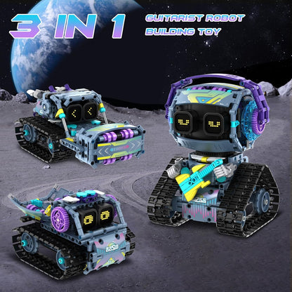 5in1 STEM Building Toys for Kids 6-14, Remote & APP Controlled Mech Robots/Heavy Tanks/Tracked Racer STEM Building Kit for Kid Science Learning, 552 Pcs DIY Erector Sets Gifts for Boys & Girls