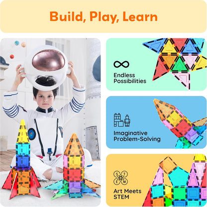 PicassoTiles Window and Door Clip On Magnetic Blocks Magnet Tiles Magnets Building Tile Construction Toy Set STEM Education Toys Learning Kit Stacking Block Playset Boys & Girls Age 3+ PT30