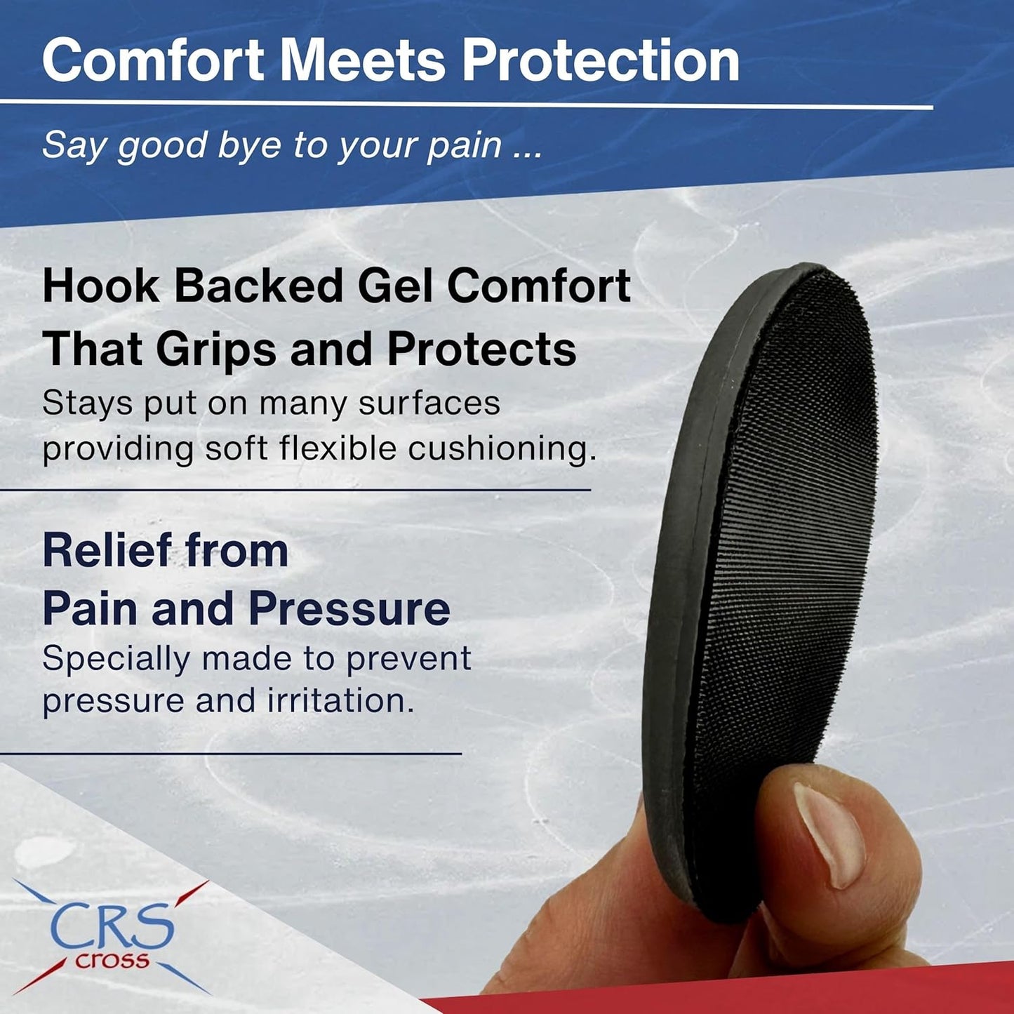 CRS Cross Gel Discs. Ankle Gel Pads. Premium Cushion and Protection for Ice Skates, Hockey, Roller Skating, Inline, Hiking, Riding, and Ski Boots.