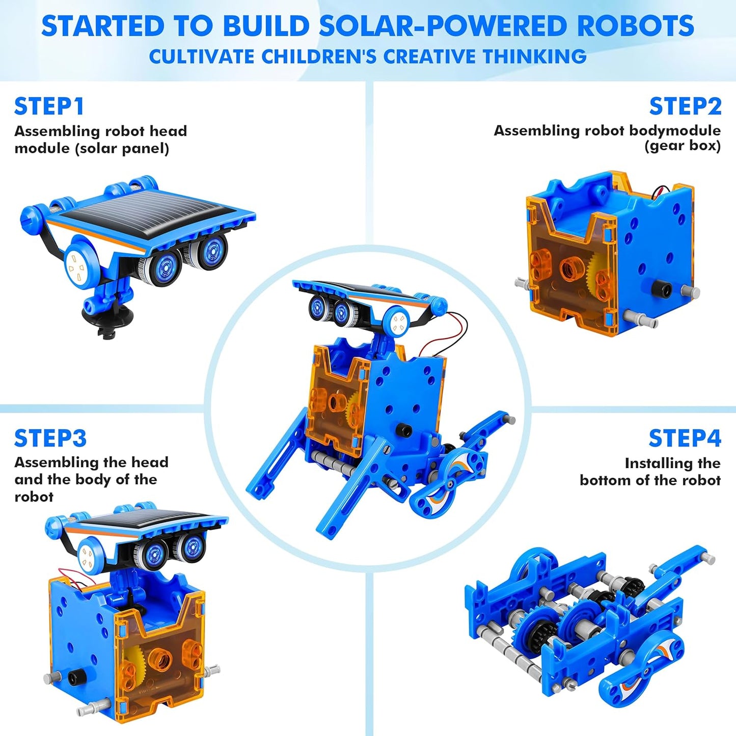 STEM 13-in-1 Education Solar Power Robots Toys for Boys Age 8+, Educational Toy DIY Science Kits for Kids, Building Experiment Robotics Set Birthday Gifts for 8+ Years Old Boys and Girls