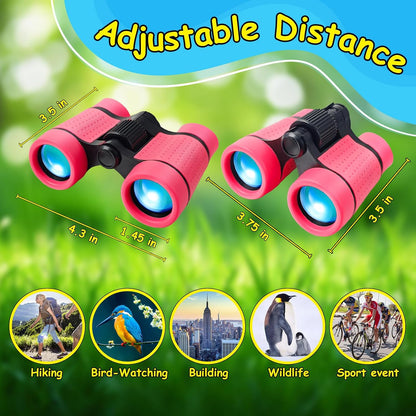 ESSENSON Binoculars for Kids Toys Gifts for Age 3-12 Years Old Boys Girls Kids Telescope Outdoor Toys for Sports and Outside Play, Bird Watching, Birthday Presents