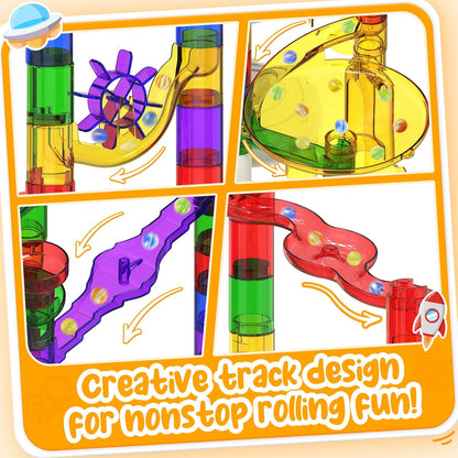 Motorized Marble Run - Marble Runs Stem Toys for Kids 4-8 8-12 - Construction Building Educational Space Toys 5-7 8-10 - Birthday for Boys and Girls