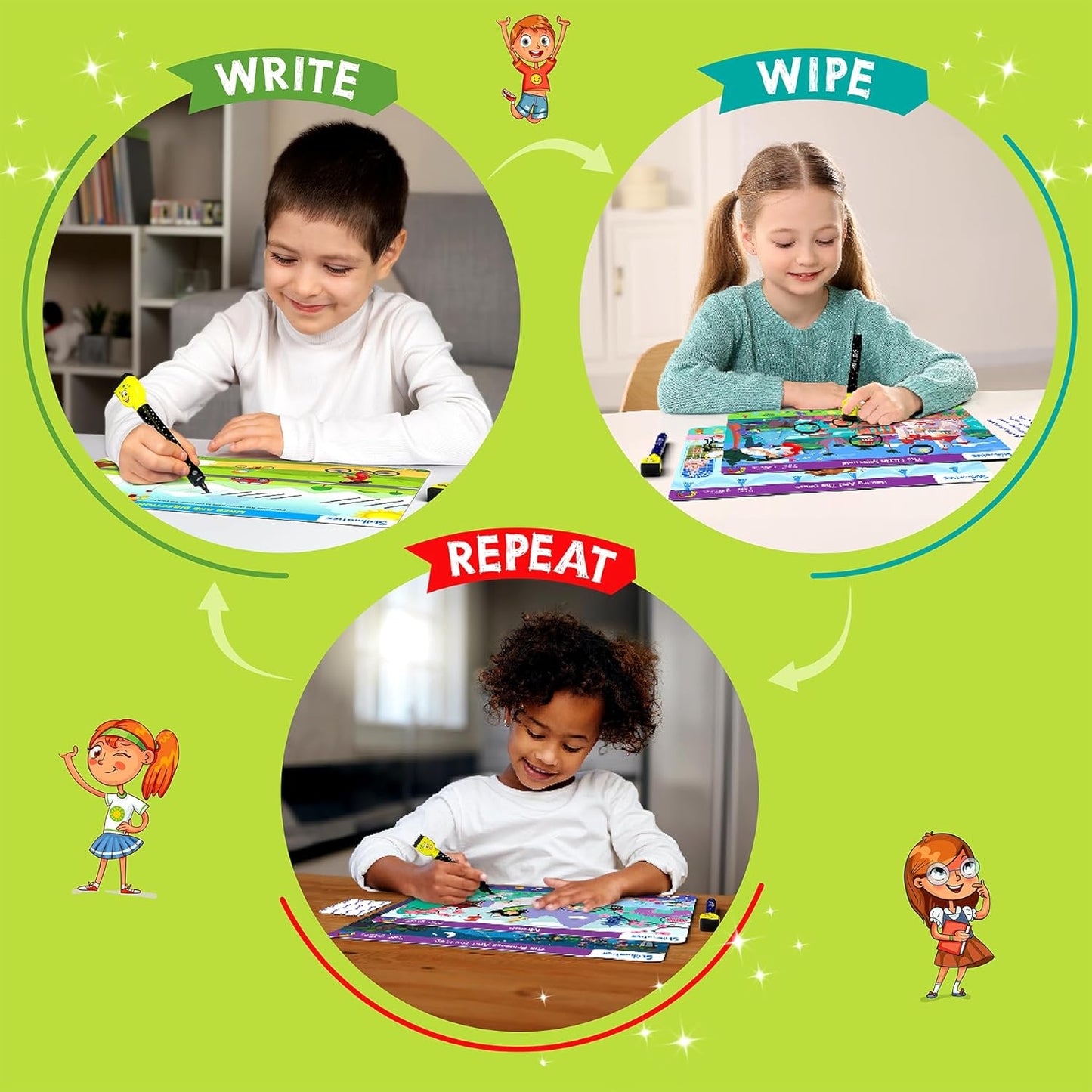 Skillmatics I Can Write PAW Patrol - Reusable Preschool Learning Activities, Educational Toy and Game, Back to School Supplies, Gifts for Students, Kids, Toddlers Ages 3, 4, 5, 6