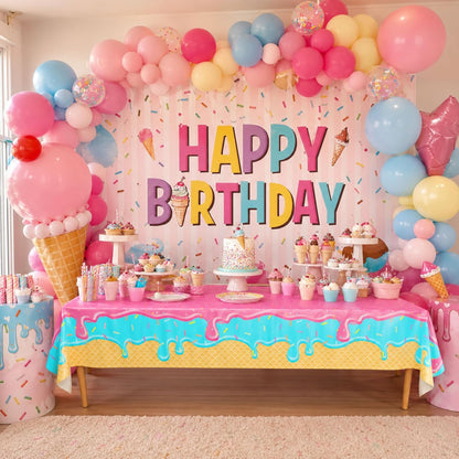 Blue Orchards Science Table Covers (Pack of 3) - 54"x108" XL - Science Birthday Party Decorations, Chemistry Party, Laboratory Theme Table Cloth