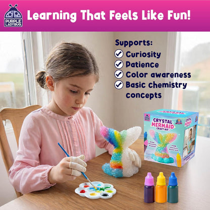 Crystal Growing Kit-Birthday Gifts for Kids Ages 4 5 6 7 8, Crystal Making Experiment for Girls, Grow Your Own Unicorn Crystal, STEM Kit for Girls, Fun Summer Vacation Science Activity for Kids
