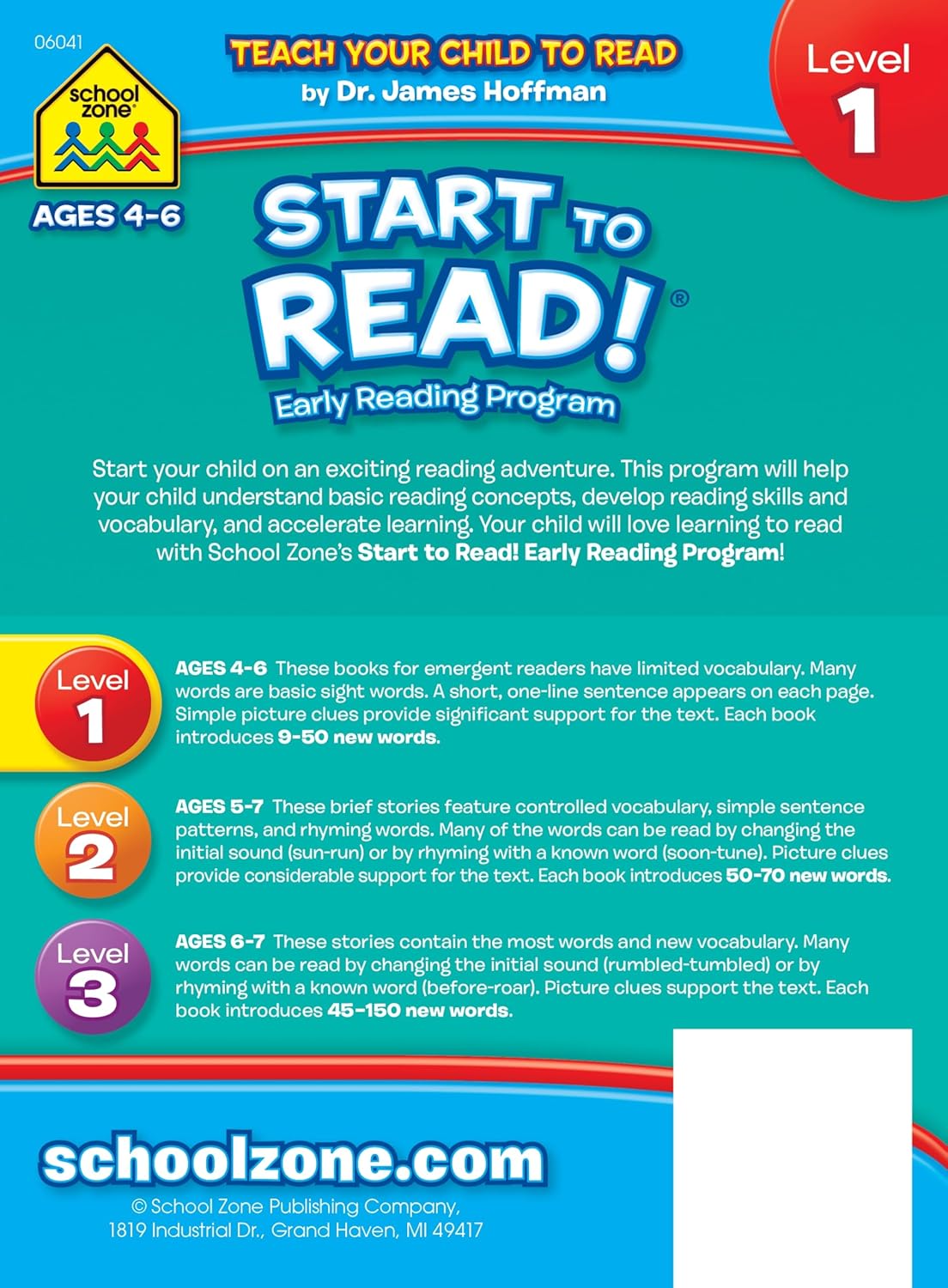 School Zone Underwater, Start to Read! Book Level 1: 16 Pages, Kindergarten, Reading Book, Sight Words, Rhyming, Vocabulary, Sentence Structure, Ages 4-6 (Start to Read! Book Series)