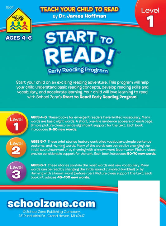 School Zone Underwater, Start to Read! Book Level 1: 16 Pages, Kindergarten, Reading Book, Sight Words, Rhyming, Vocabulary, Sentence Structure, Ages 4-6 (Start to Read! Book Series)