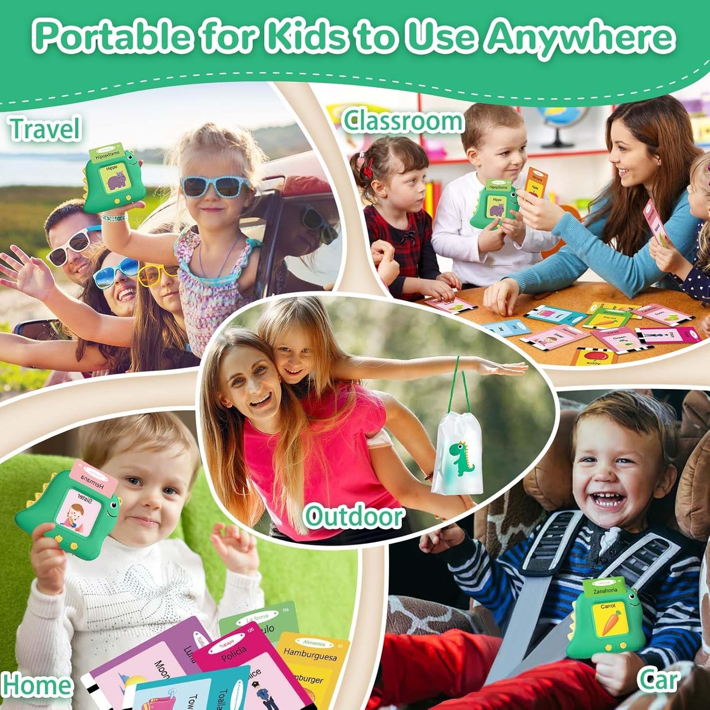 Alotwan Toddler Toys Talking Flash Cards with 510 Sight Words, Montessori Learning Toys for Toddler 1-3 2-4, Autism Sensory Speech Therapy for Boys Girls 2 3 4 5 6 Year Old Kids Gifts