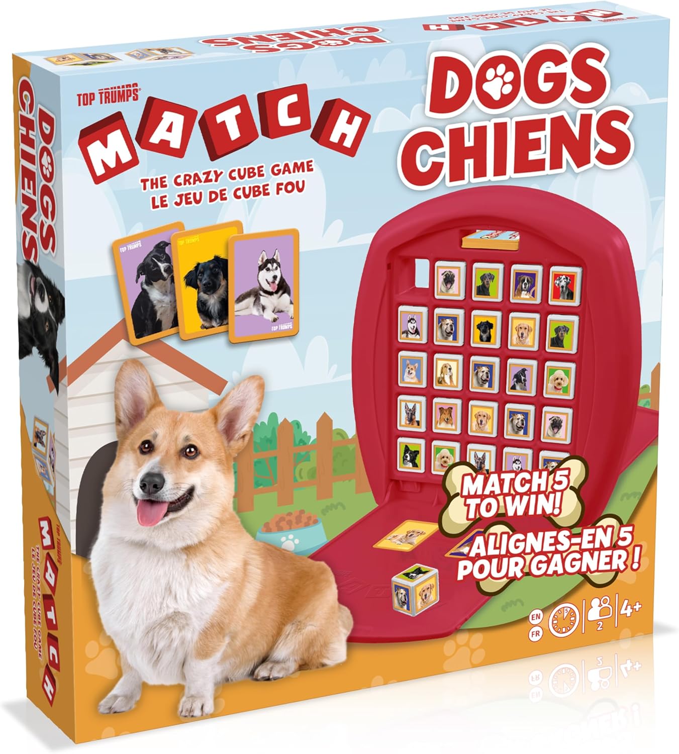 Top Trumps Match Game Dogs - Family Board Games for Kids and Adults - Matching Game and Memory Game - Fun Two Player Kids Games - Memories and Learning, Board Games for Kids 4 and up