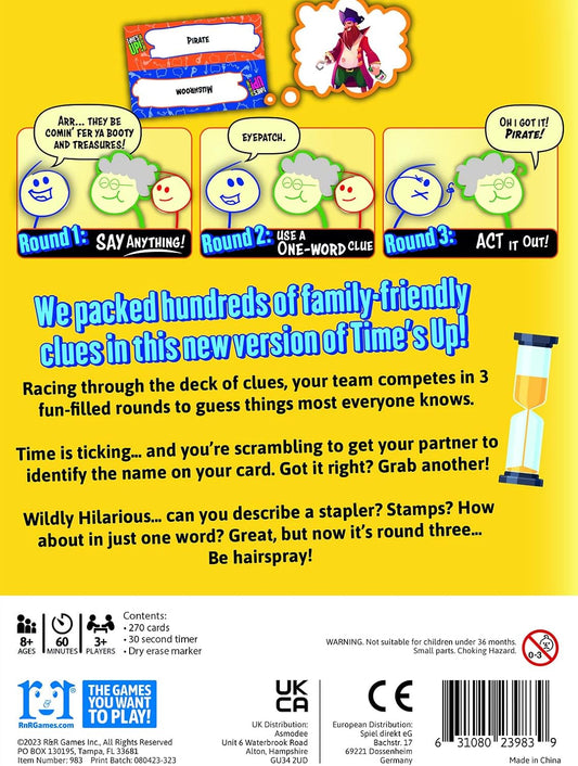 R&R Games Time's Up! Family Edition, Party Games for Adults and Kids, Guessing Game, Perfect Party Game for Family Game Night