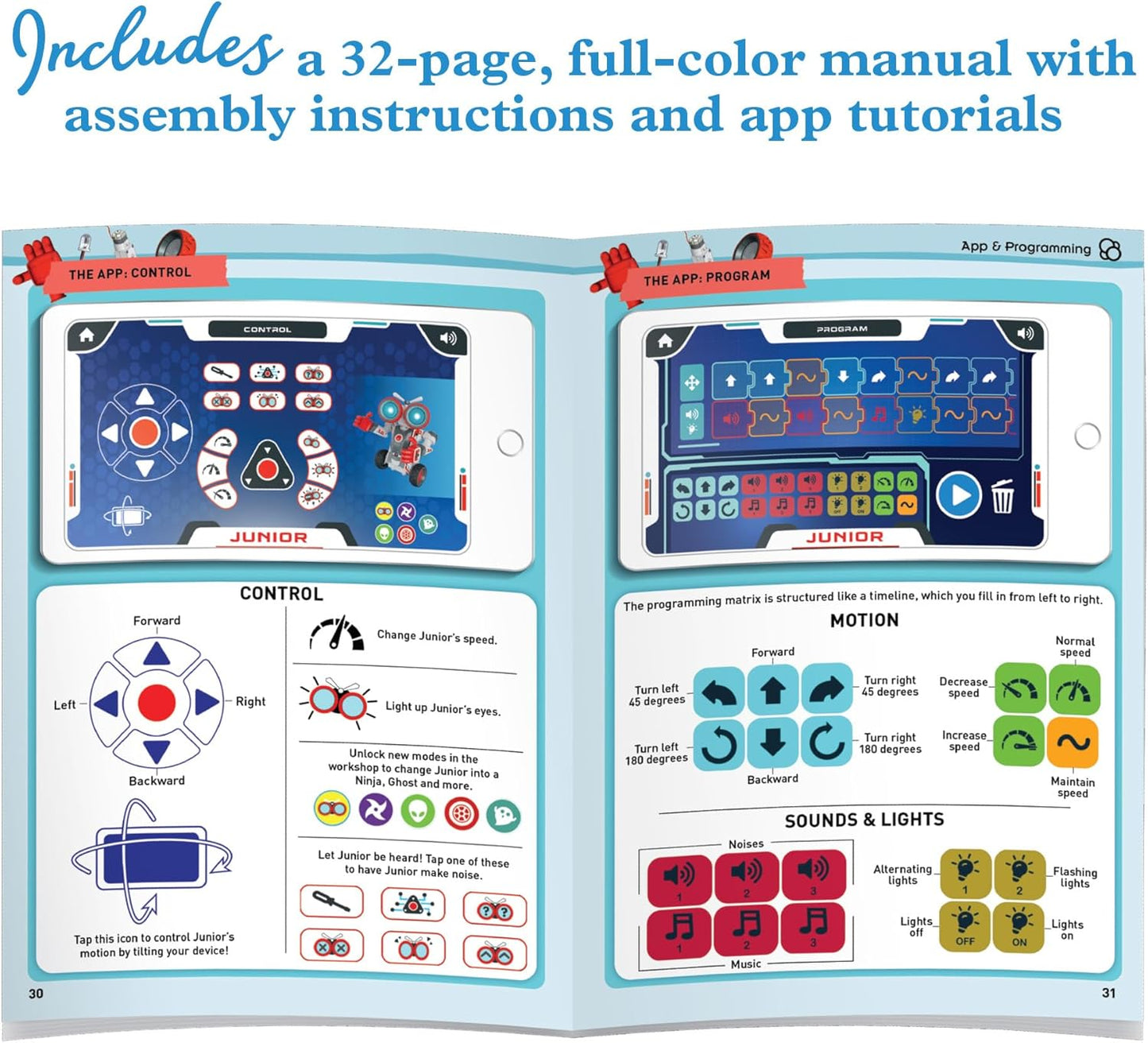 Thames & Kosmos Robotics Smart Machines Junior STEM Kit, Build & Code Your Robot’s Movements, Speed, Lights & Sounds, for Ages 8+, Use Screen-Free w/Built-in Buttons or via Block-Based Coding App