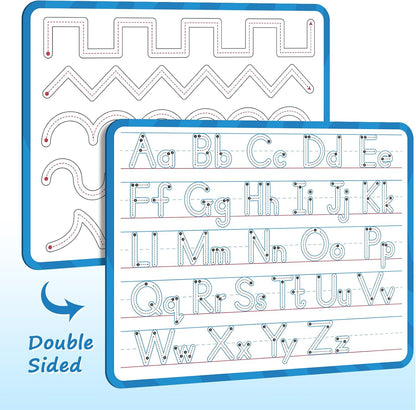 Dry Erase Number Line Whiteboard, 9" x 12" 1-100 Number Double-Sided Math Practicing Chart, Homeschool Supplies，Educational Tools for Kids Students Classroom
